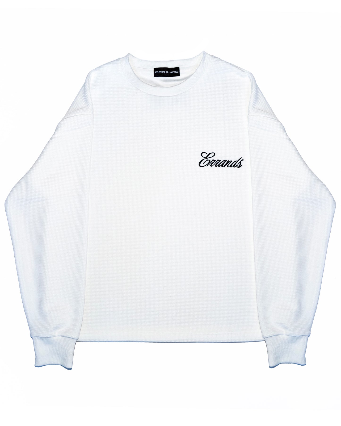 White Waffle Long Sleeve T-Shirt
