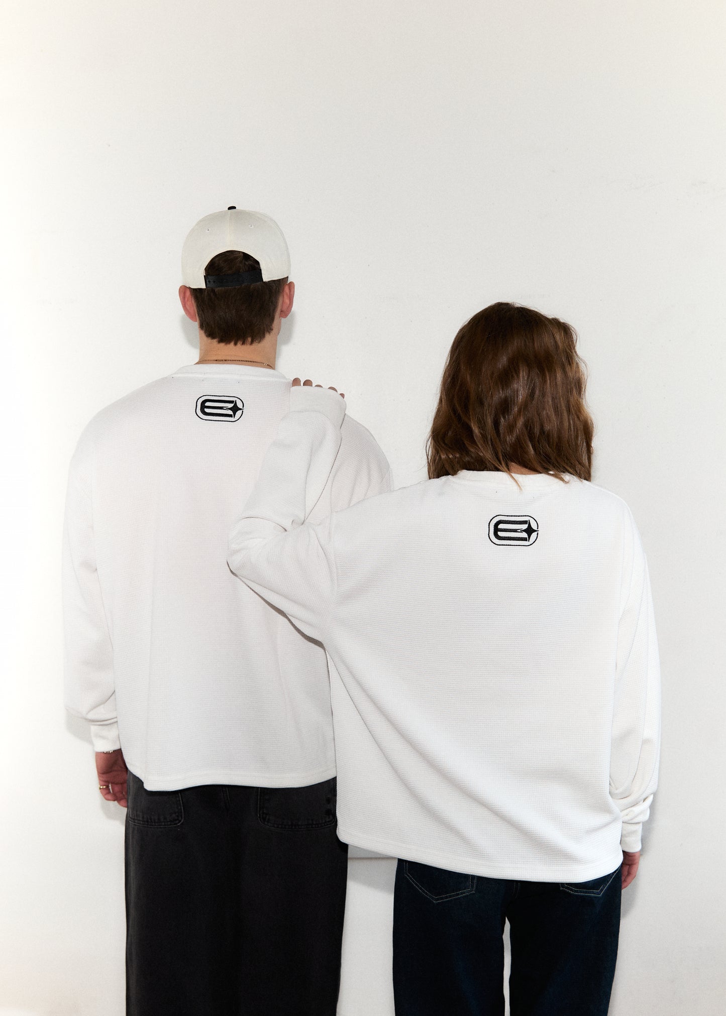 White Waffle Long Sleeve T-Shirt