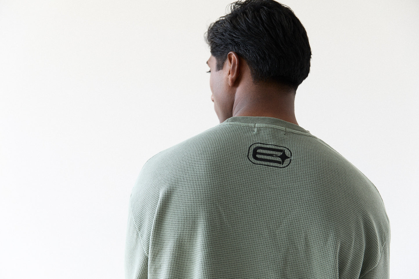 Sage Waffle Long Sleeve T-Shirt