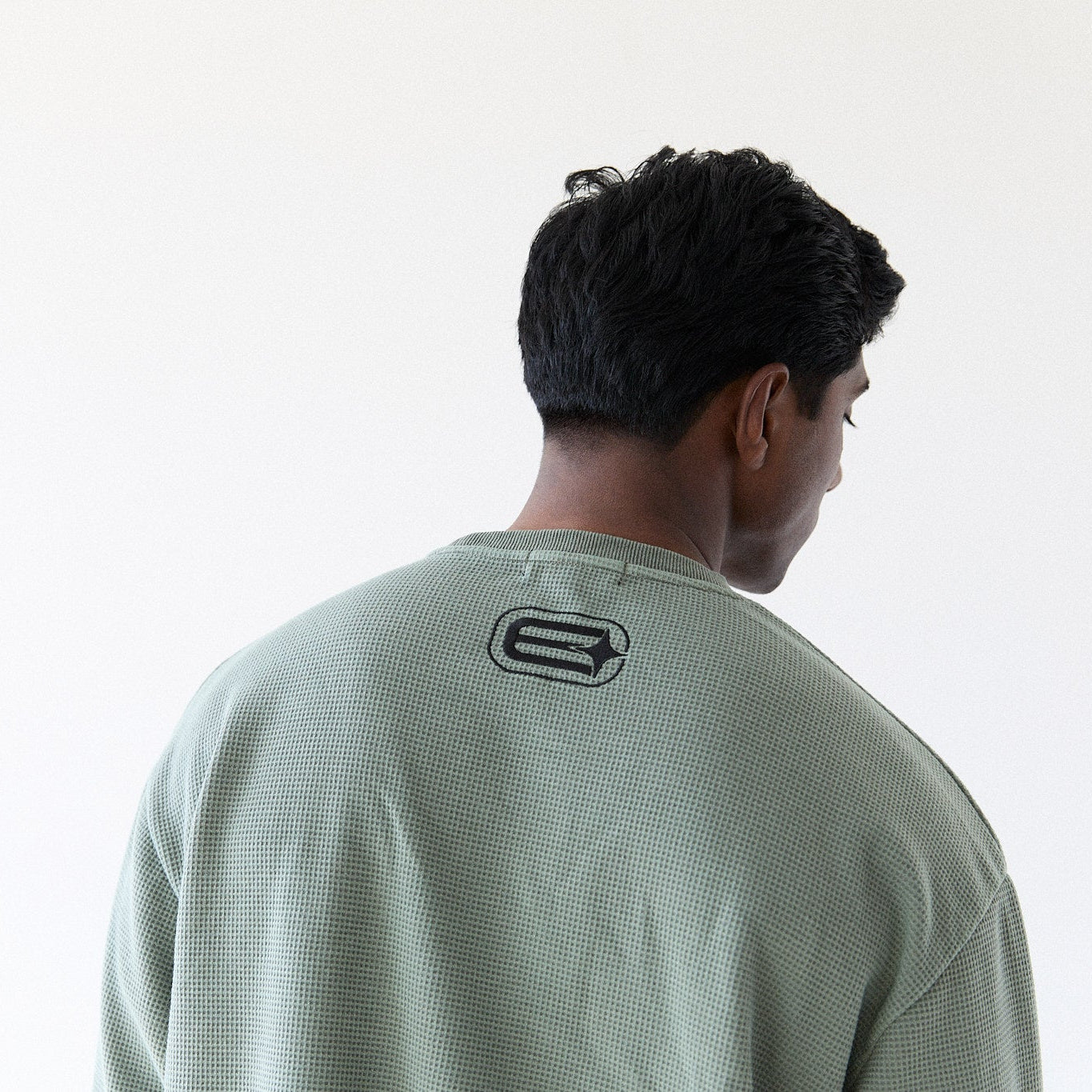 Sage Waffle Long Sleeve T-Shirt